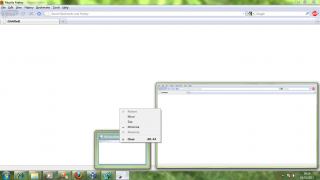Taskbar preview menu