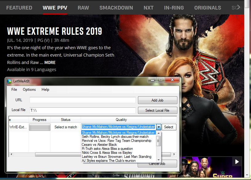 LetMeAtIt Match Downloading