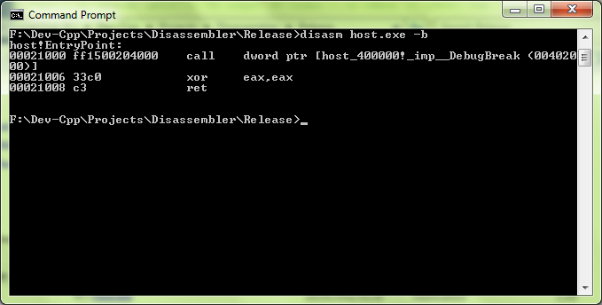 DisAsm x86 Ouput